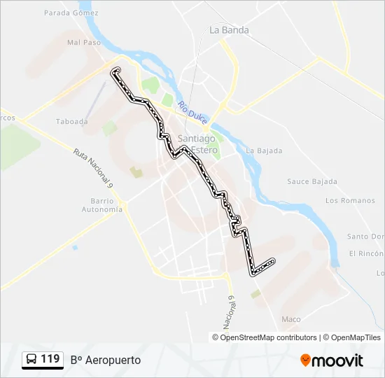 119 Bus Line Map