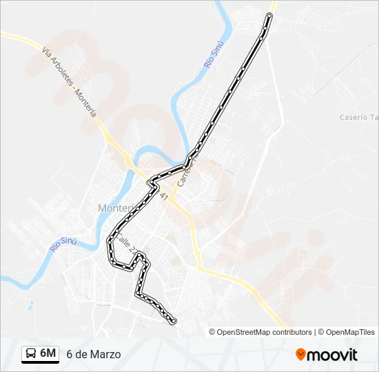 6M Bus Line Map