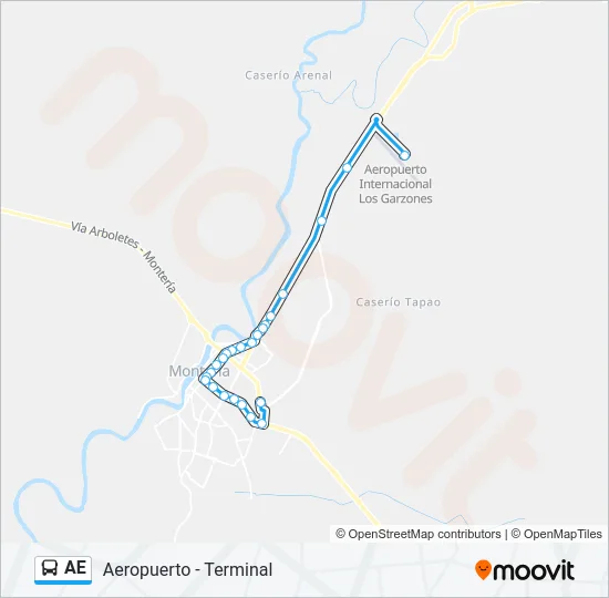 AE Bus Line Map