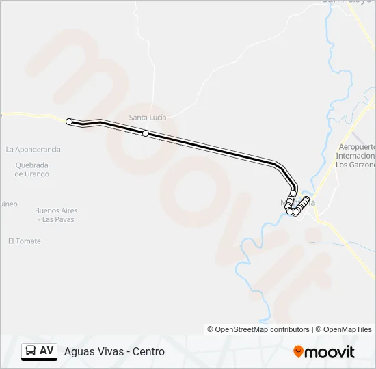 AV Bus Line Map