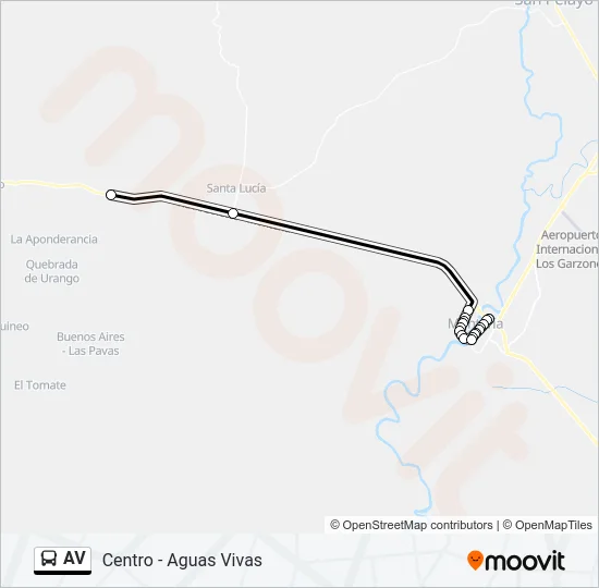 AV Bus Line Map