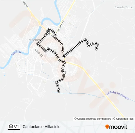 C1 Bus Line Map
