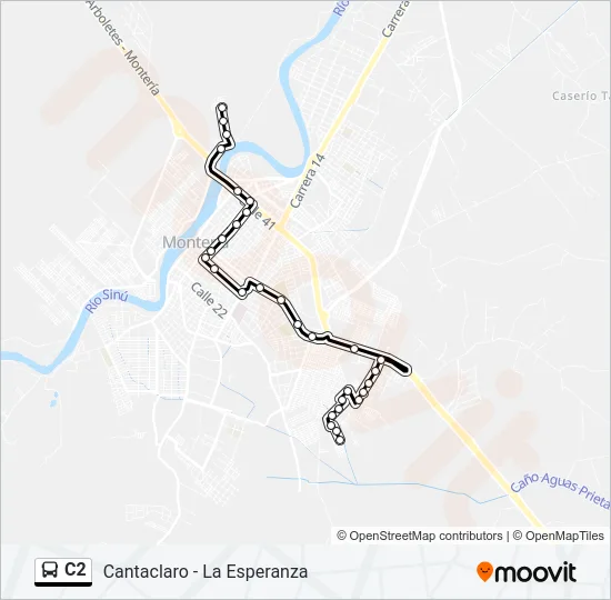 C2 Bus Line Map