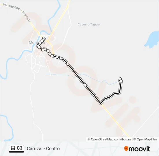 C3 Bus Line Map