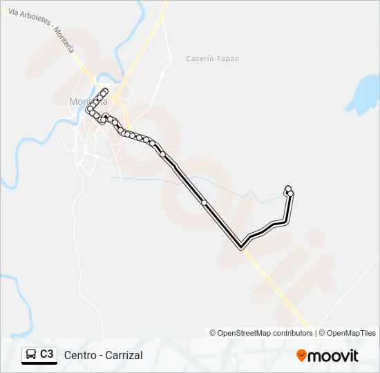 C3 Bus Line Map
