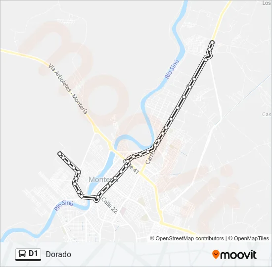 D1 Bus Line Map