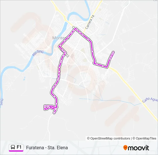 F1 Bus Line Map