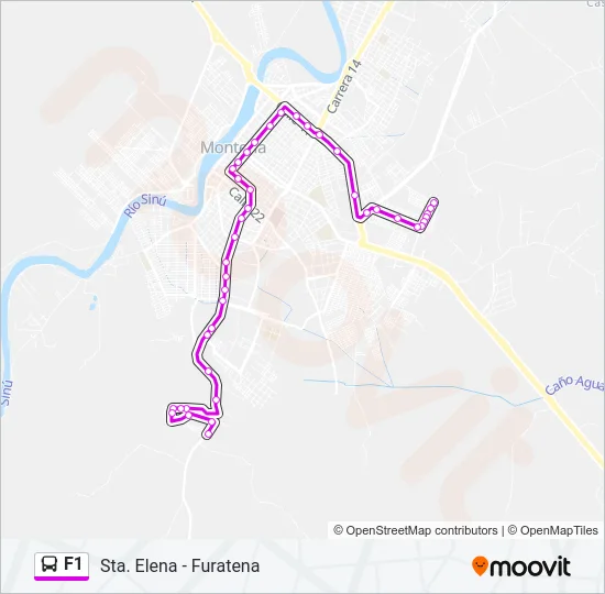 F1 Bus Line Map