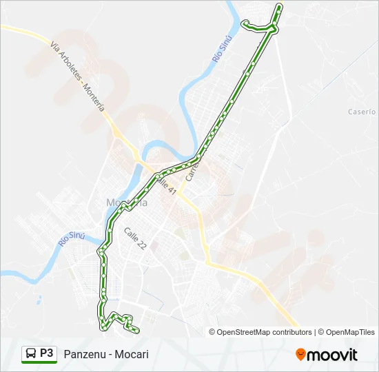 P3 Bus Line Map
