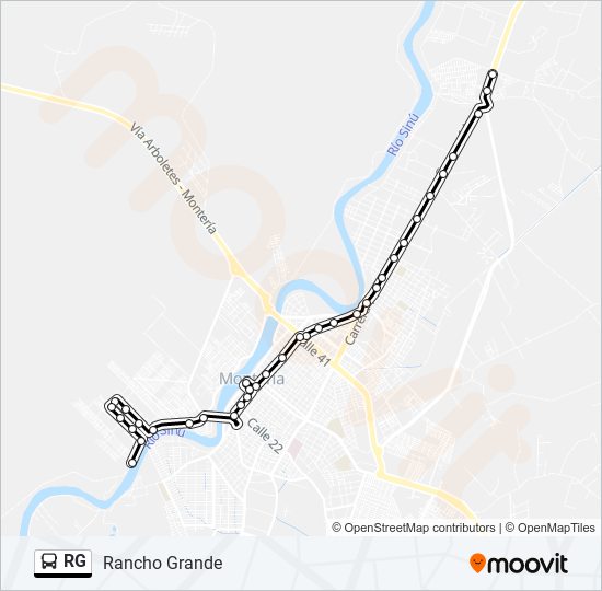 Mapa de RG de autobús