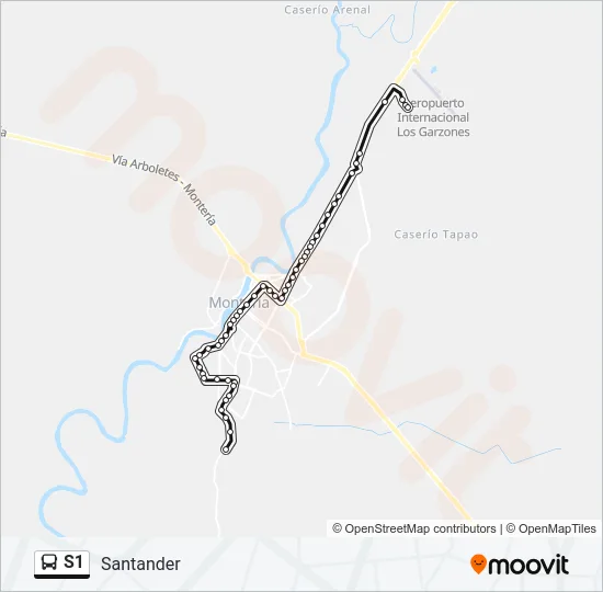 S1 Bus Line Map