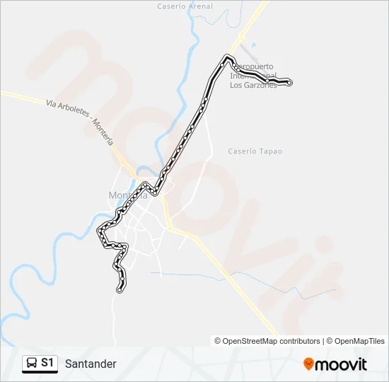 S1 Bus Line Map