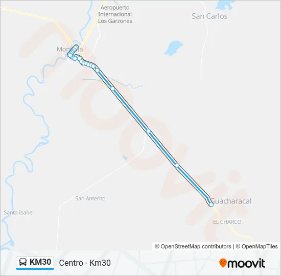 KM30 Bus Line Map