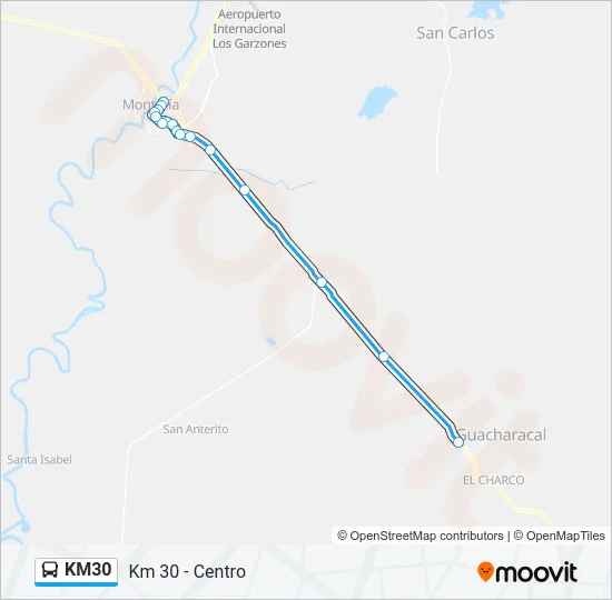 KM30 Bus Line Map