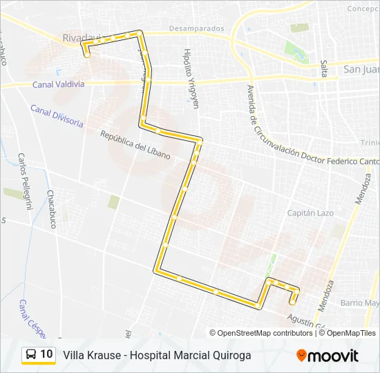 10 Bus Line Map