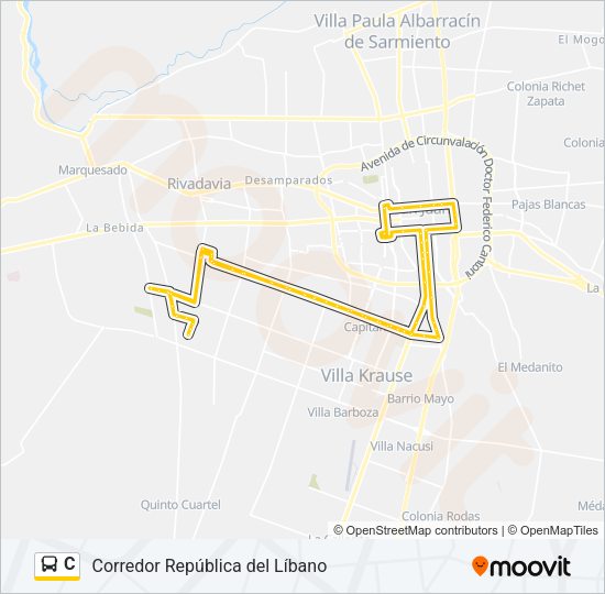 C Bus Line Map