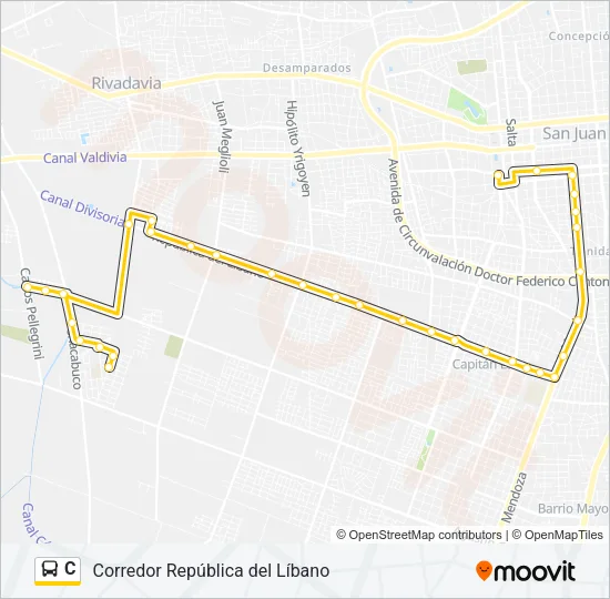 C Bus Line Map