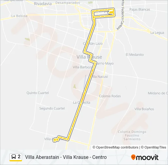 2 Bus Line Map