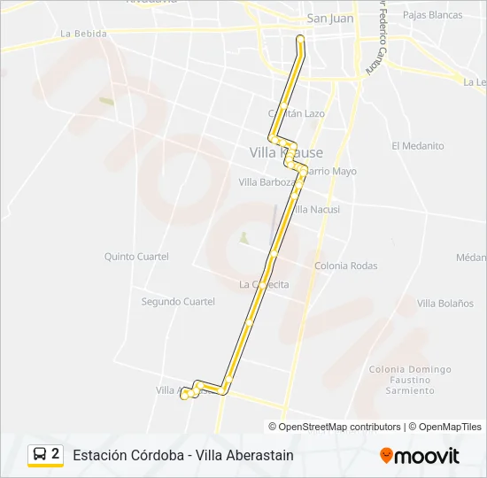 2 Bus Line Map