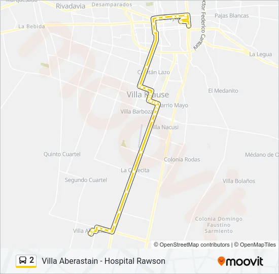 2 Bus Line Map