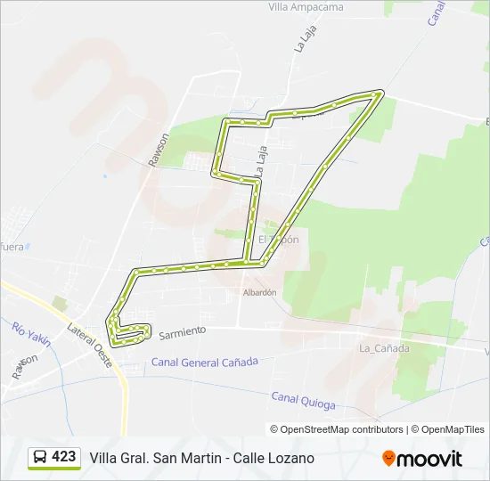 423 Bus Line Map