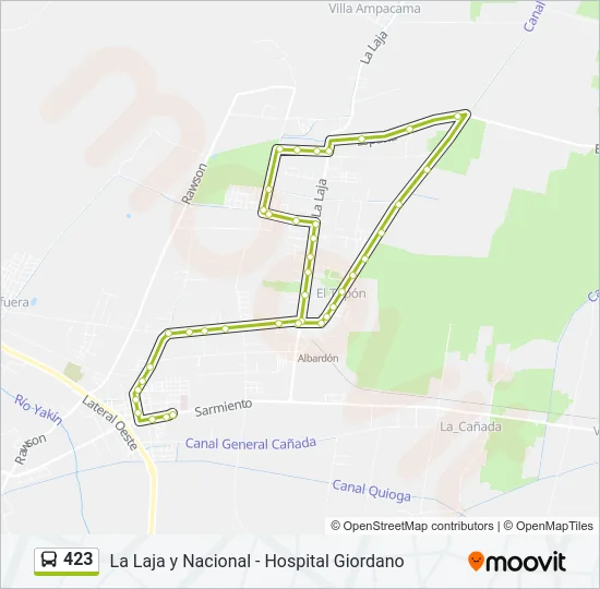 423 Bus Line Map