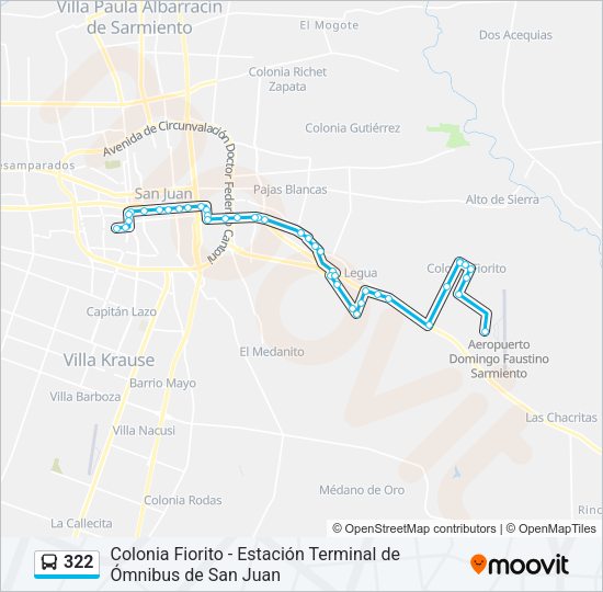 322 Bus Line Map