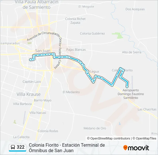 322 Bus Line Map