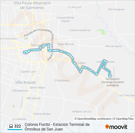 322 Bus Line Map