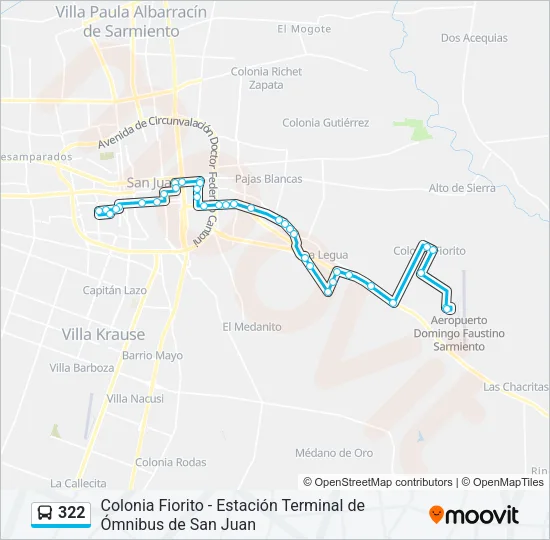 322 Bus Line Map