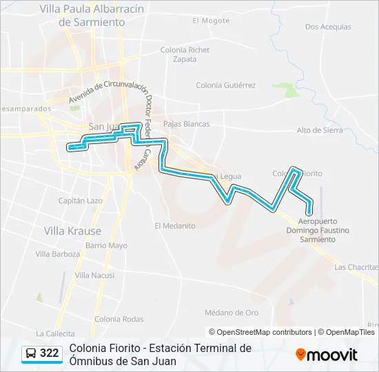 322 Bus Line Map