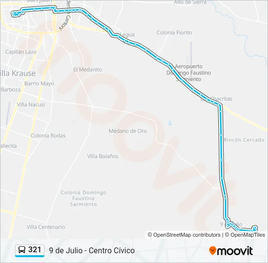 321 Bus Line Map