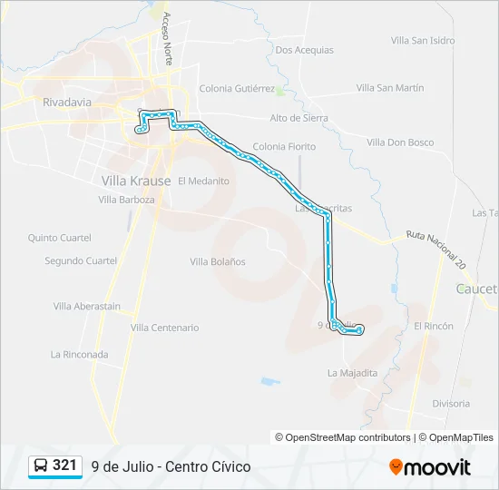 321 Bus Line Map