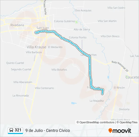 321 Bus Line Map