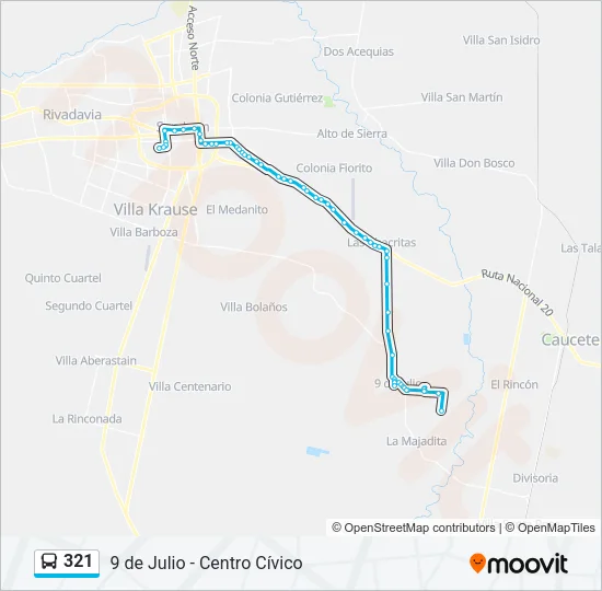 321 Bus Line Map
