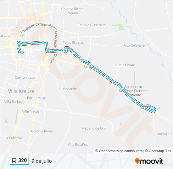 320 Bus Line Map