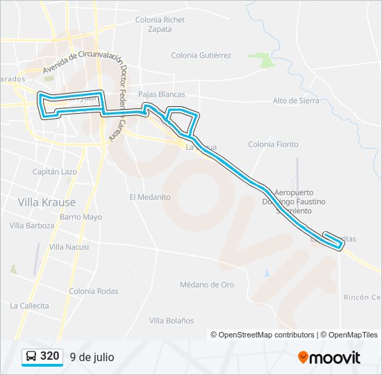 320 Bus Line Map