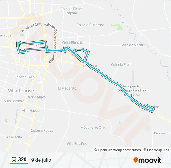 320 Bus Line Map