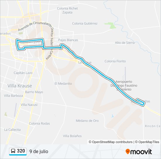 320 Bus Line Map