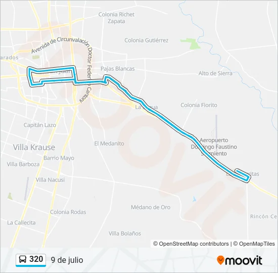 320 Bus Line Map