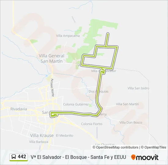 442 Bus Line Map