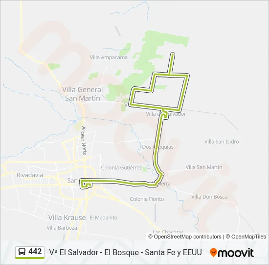 442 Bus Line Map