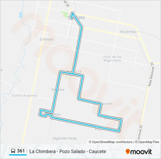 361 Bus Line Map
