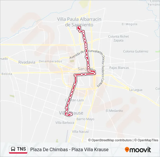 TNS Bus Line Map