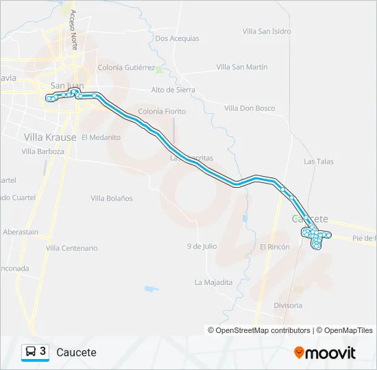 3 Bus Line Map