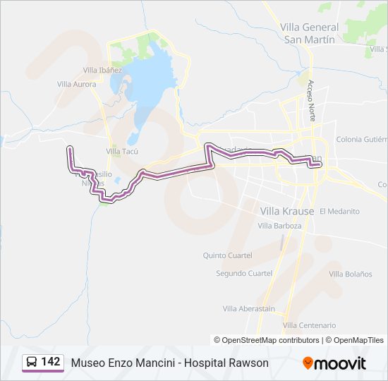 142 Bus Line Map