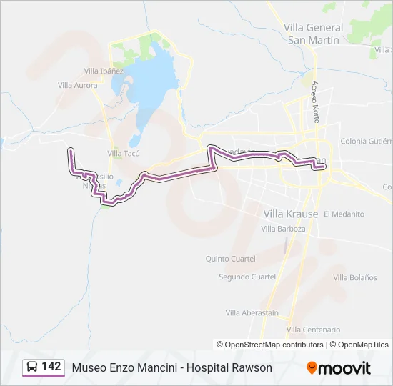 142 Bus Line Map