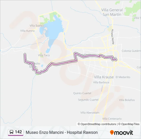 142 Bus Line Map