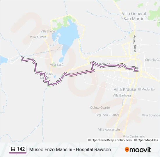 142 Bus Line Map