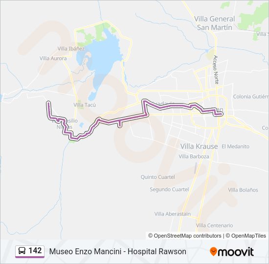142 Bus Line Map